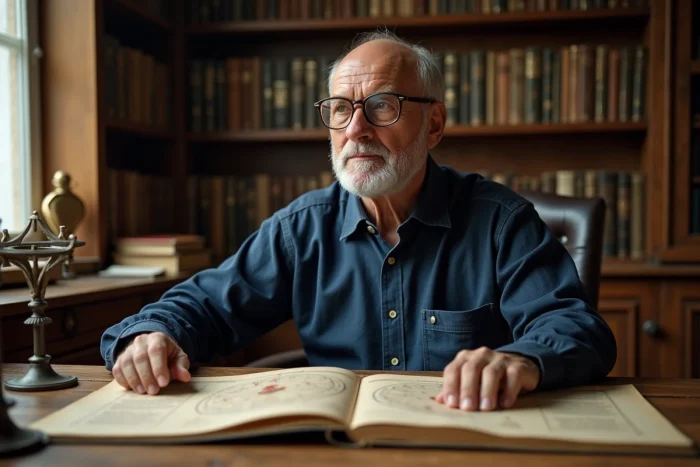 Astronome consultant des cartes célestes anciennes mentionnant les différents noms du Soleil dans diverses cultures